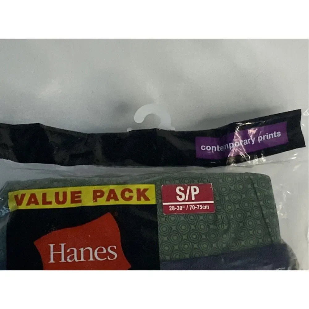 Hanes Mens Boxer Briefs 2-4pks Regular Length Contemporary Print Sz S/P (28-30